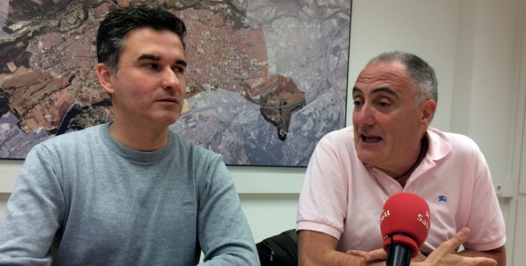 Bosch (esquerra) i Monge aquest matí 